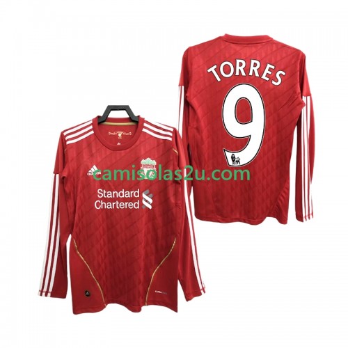 Camisolas de futebol Liverpool Torres 9 2010 2012 Retro Equipamento Principal Manga Comprida Camisolas de futebol Liverpool Torres 9 2010 2012 Retro Equipamento Principal Manga Comprida